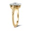 The Mica Ring, smalltop view on a hand
