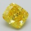 3.25 Ct. Fancy Vivid Yellow Cushion Lab Grown Diamond