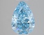 2.02 Ct. Fancy Vivid Blue Pear Lab Grown Diamond