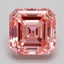 3.10 Ct. Fancy Vivid Pink Asscher Lab Grown Diamond