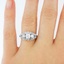 The Majesta Ring, smalltop view on a hand