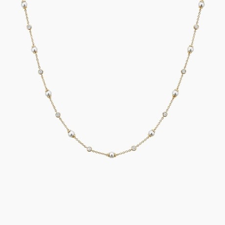 Athena Premium Akoya Cultured Pearl and Diamond Strand Necklace - Brilliant Earth