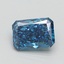 1.55 Ct. Fancy Vivid Malibu Blue Radiant Lab Grown Diamond