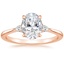 14K Rose Gold Aria Three Stone Diamond Ring (1/10 ct. tw.), smalltop view