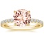 18K Yellow Gold Amelie Half-Coverage Diamond Ring, smalltop view