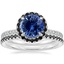 18K White Gold Waverly Diamond Ring with Black Diamond Accents with Luxe Ballad Black Diamond Ring