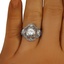 The Ioveta Ring, smallzoomed in top view on a hand