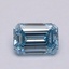 1.39 Ct. Fancy Intense Blue Emerald Lab Grown Diamond