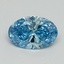 0.65 Ct. Fancy Vivid Blue Oval Lab Grown Diamond