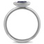 Horizontally Set Sapphire Solitaire, smallside view