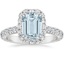 18K White Gold Sienna Halo Three-Quarter Coverage Diamond Ring (3/4 ct. tw.), smalltop view