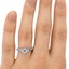 The Clare Ring, smallzoomed in top view on a hand
