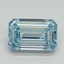 1.00 Ct. Fancy Intense Blue Emerald Lab Grown Diamond