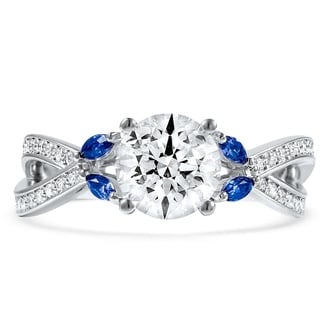 Custom Entwined Channel Diamond Ring