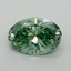 1.51 Ct. Fancy Vivid Pacific Green Oval Lab Grown Diamond