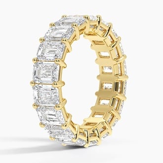 Emerald Eternity Lab Diamond Ring (7 ct. tw.) in 18K Yellow Gold