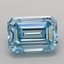 0.58 Ct. Fancy Intense Blue Emerald Lab Grown Diamond