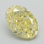 1.38 Ct. Fancy Intense Yellow Oval Lab Grown Diamond