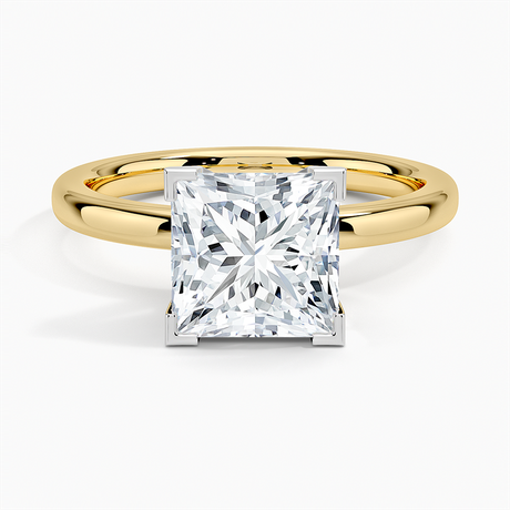 18K Yellow Gold Comfort Fit 2mm Solitaire Ring