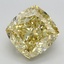 3.53 Ct. Fancy Intense Yellow Cushion Lab Grown Diamond