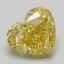 2.19 Ct. Fancy Intense Yellow Heart Lab Grown Diamond