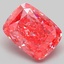 3.19 Ct. Fancy Vivid Pink Cushion Lab Grown Diamond