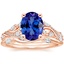 14K Rose Gold Begonia Vine Diamond Ring (1/2 ct. tw.) with Winding Willow Diamond Ring