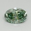 1.19 Ct. Fancy Vivid Green Oval Lab Grown Diamond