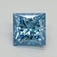1.50 Ct. Fancy Vivid Blue Princess Lab Grown Diamond