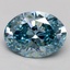 3.04 Ct. Fancy Intense Blue Oval Lab Grown Diamond