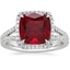 18K White Gold Fortuna Halo Diamond Ring (1/2 ct. tw.), smalltop view