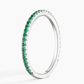 Luxe Ballad Emerald Ring in Platinum