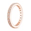 14K Rose Gold Bellevue Art Deco Diamond Ring, smallside view