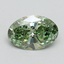 1.11 Ct. Fancy Vivid Green Oval Lab Grown Diamond