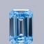 0.56 Ct. Fancy Vivid  Blue Emerald Lab Grown Diamond