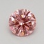 0.52 Ct. Fancy Vivid Pink Round Lab Grown Diamond