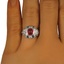 The Arisa Ring, smallzoomed in top view on a hand