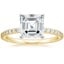 14K Yellow Gold Petite Shared Prong Three-Quarter Coverage Diamond Ring (1/3 ct. tw.), smalltop view