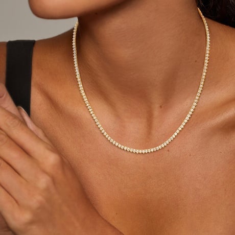 18 in. Perfect Three-Prong Lab Diamond Tennis Necklace (7 ct. tw.)