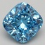 2.21 Ct. Fancy Vivid Blue Cushion Lab Grown Diamond