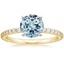 18K Yellow Gold Petite Shared Prong Three-Quarter Coverage Diamond Ring (1/3 ct. tw.), smalltop view