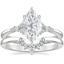 Platinum Nadia Diamond Ring with Lunette Diamond Ring