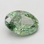 5.05 Ct. Fancy Vivid Green Oval Lab Grown Diamond