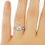 The Serafina Ring, smalltop view on a hand