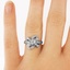 The Caitlin Ring, smalltop view on a hand