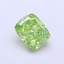 1.06 Ct. Fancy Vivid  Green Cushion Lab Grown Diamond