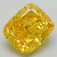 2.95 Ct. Fancy Vivid Yellow Cushion Lab Grown Diamond