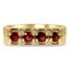 Custom Four Stone Garnet and Diamond Wedding Ring