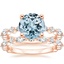 14KR Aquamarine Luxe Versailles Diamond Bridal Set, smalltop view