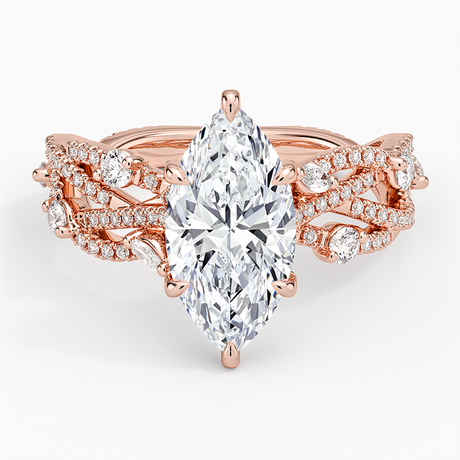 14K Rose Gold Grand Secret Garden Diamond Ring